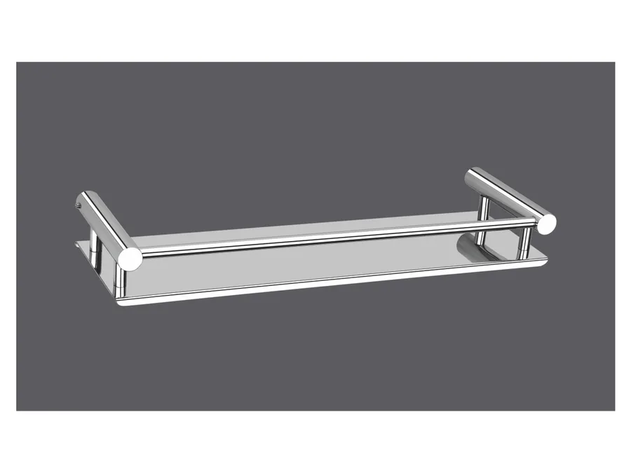 Sparrow Round Stainless Steel Shelf - Chrome Plated, 5"X15"