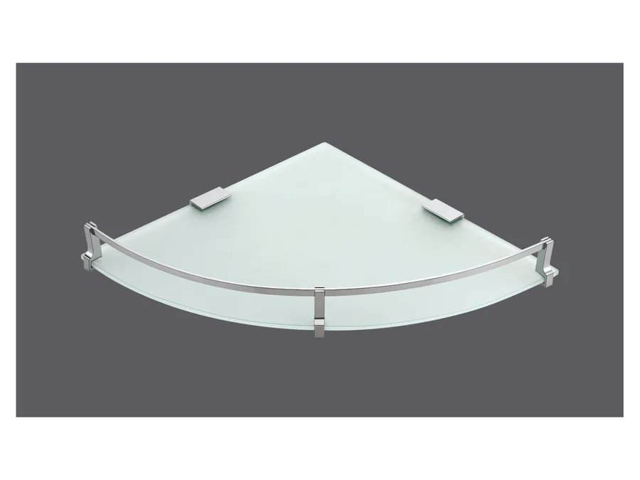 Sparrow 6 mm Glass Corner - Chrome Plated, 12"X12"