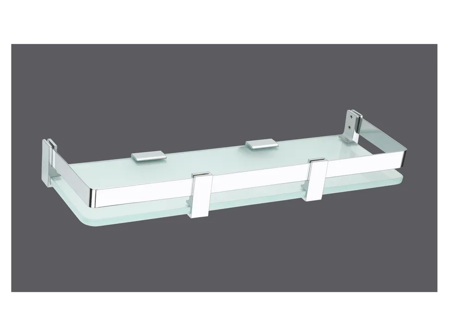 Sparrow 8 mm Glass Shelf - Chrome Plated, 5"X15"