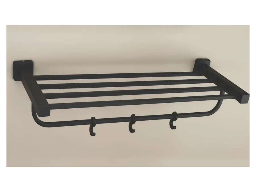 Sparrow Garnet Towel Rack 18" - Matt Black