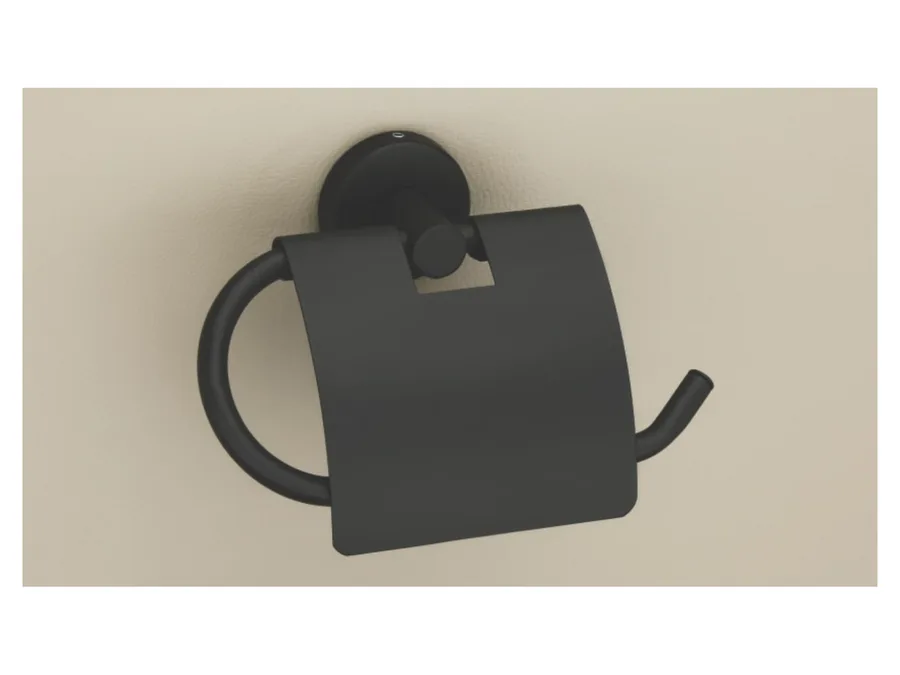Sparrow Amber Toilet Paper Holder - Matt Black