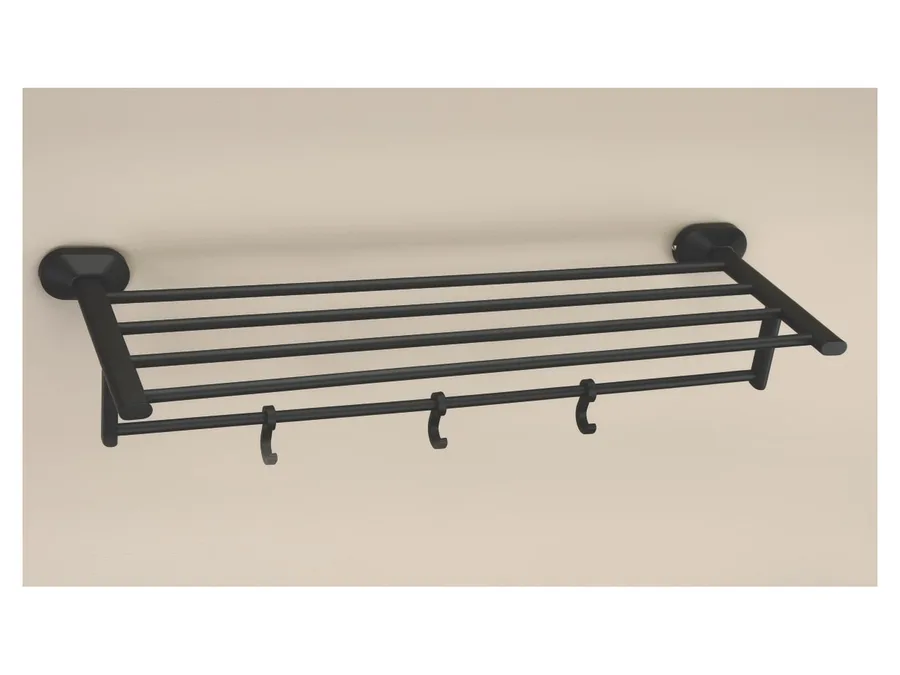 Sparrow Aster Towel Rack - Matt Black, 24"