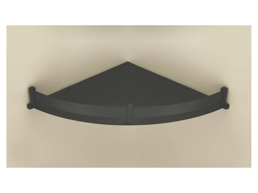 Sparrow Square Stainless Steel Corner - Matt Black, 9"X9"