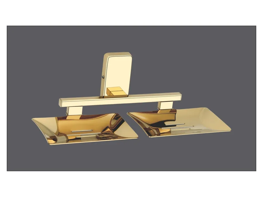 Sparrow Opal Double Soap Dish - PVD Gold