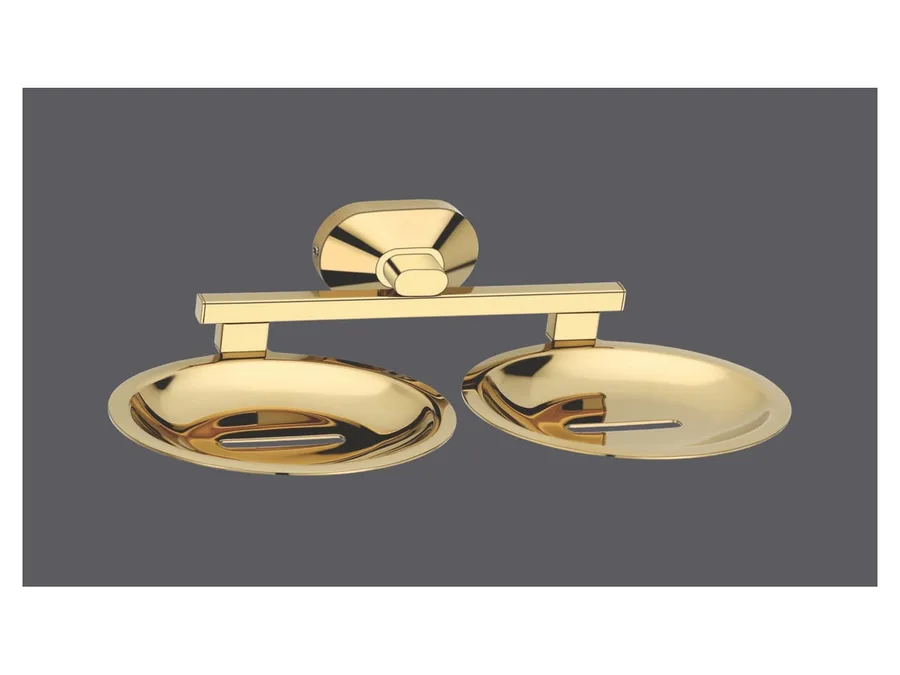 Sparrow Aster Double Soap Dish - PVD Gold