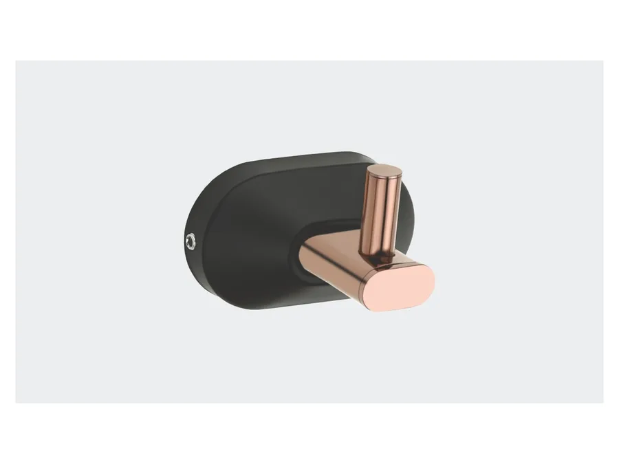 Sparrow Aster Robe Hook - Two Tone PVD and Matt Black