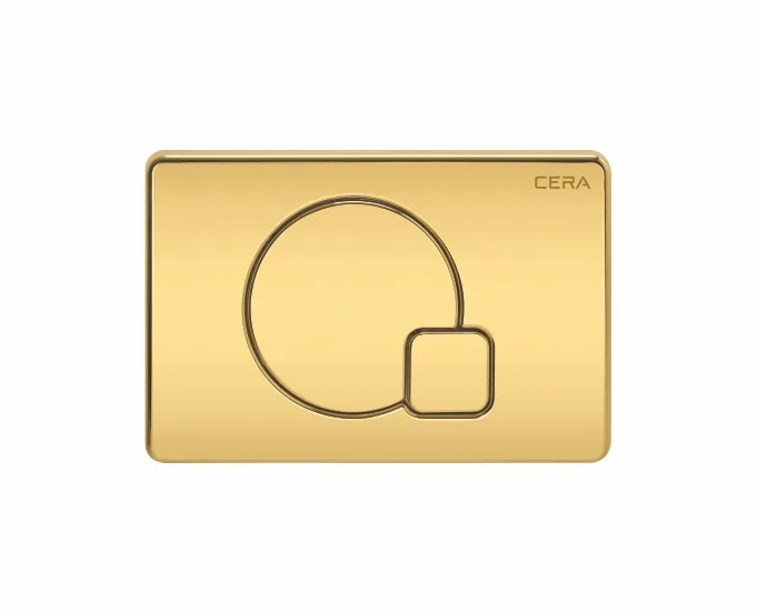 Cera Q Type Actuator Knob for Concealed Cistern French Gold