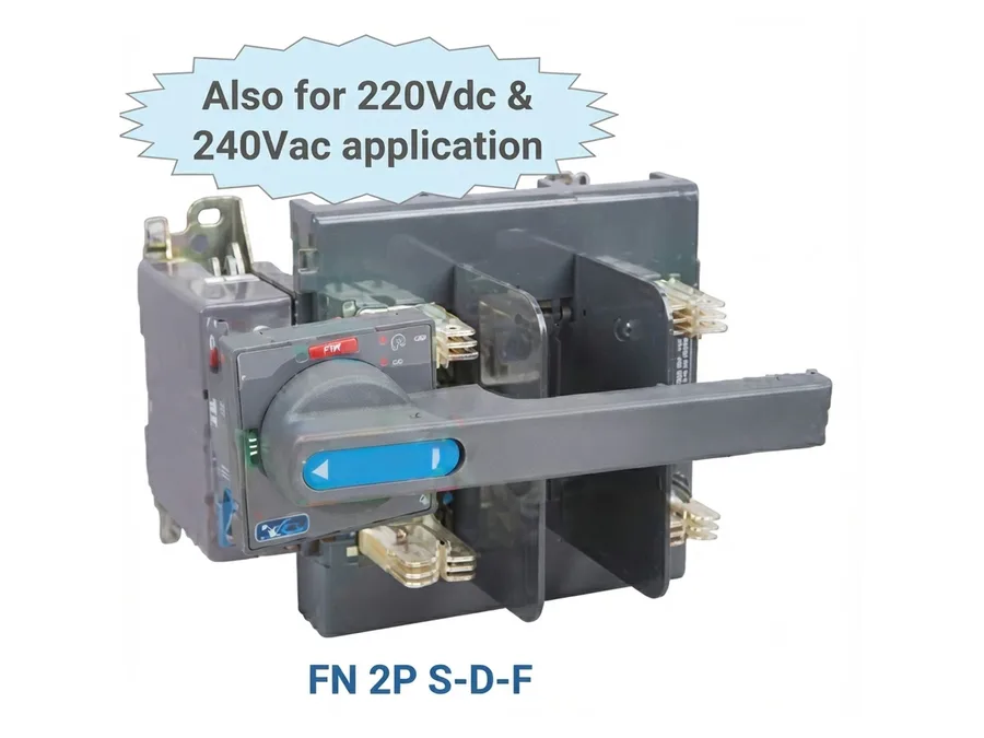 Lauritz Knudsen FN 400 2P Open execution Switch Disconnector Fuse