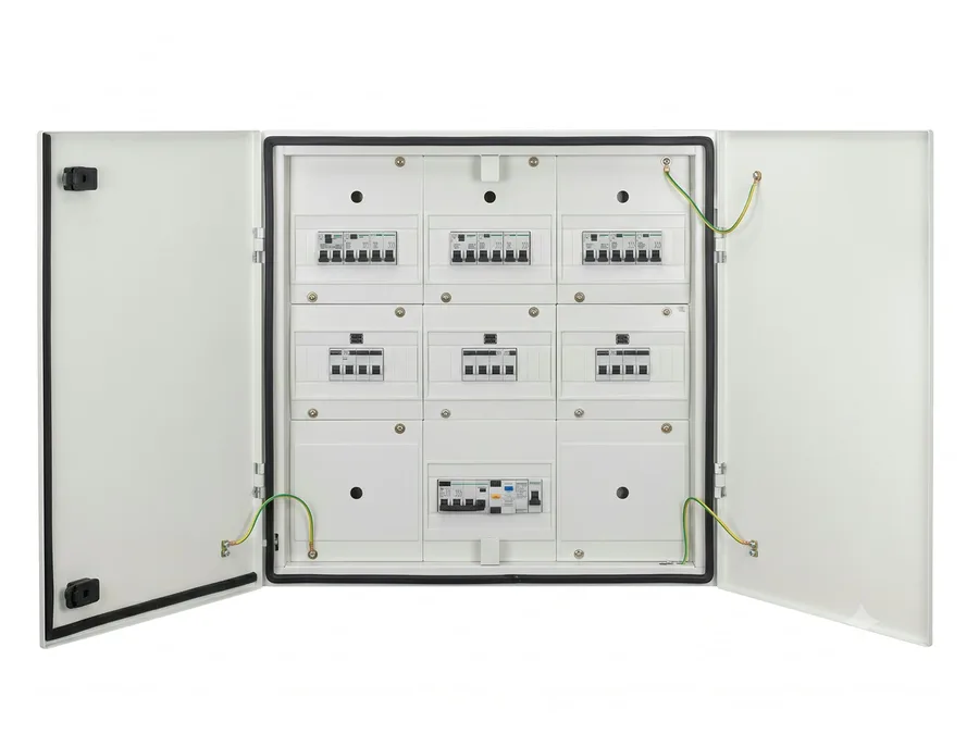 Lauritz Knudsen TPN Phase Segregated with MCCB Incomer 12 Way IP43 Metal Door Distribution Board