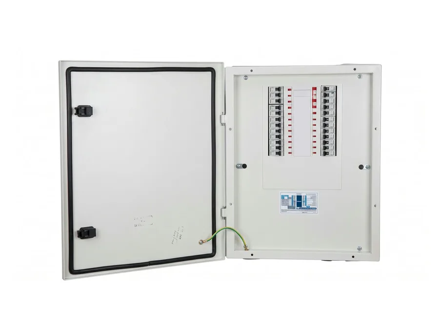 Lauritz Knudsen Vertical TPN with up to 125A MCCB Incomer 8 Way IP43 Metal Door Distribution Board