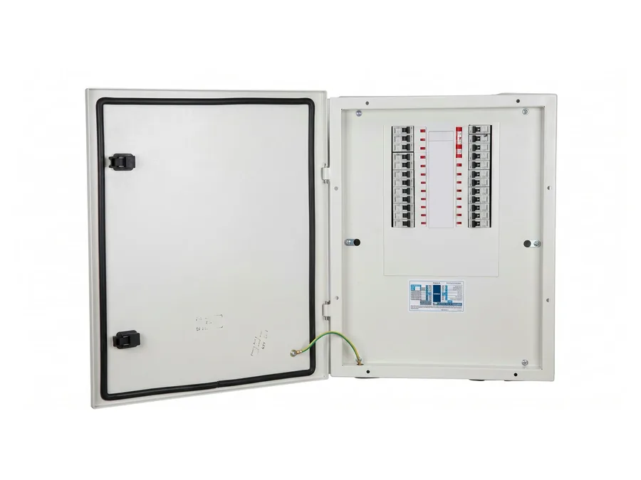 Lauritz Knudsen Vertical TPN with up to 250A MCCB Incomer 8 Way IP43 Metal Door Distribution Board