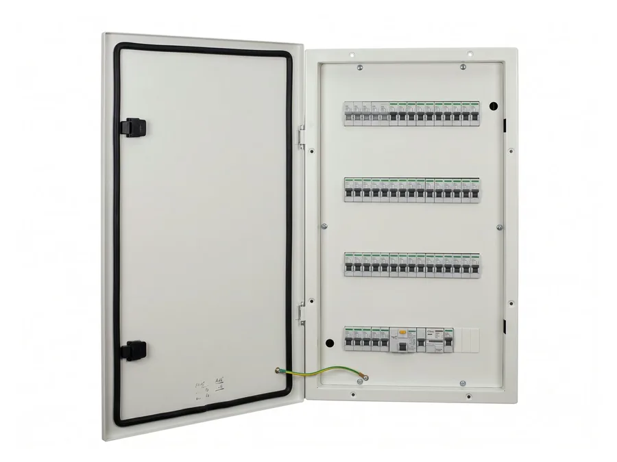 Lauritz Knudsen Flexi/Row 2 Row 28 Module IP43 Metal Door Distribution Board