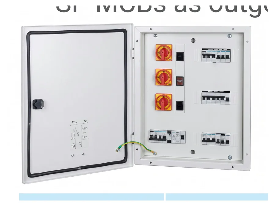 Lauritz Knudsen TPN Phase Selector 4 Way IP43 Metal Door Distribution Board