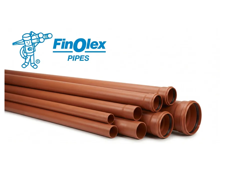Finolex Orange Underground Drainage Pipe Ringfit SN4 6 Mtr 250mm (10 inch) Sewerage Pipe