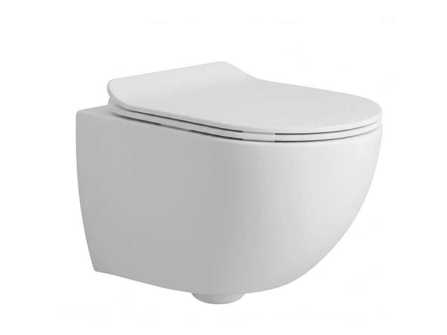 Luxe Rim-Free Washdown Wall Hung WC with In-Built Jet - White