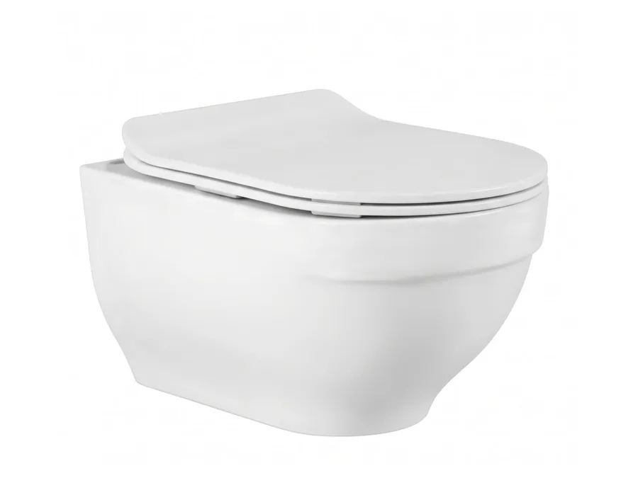 Rejuve Rim-Free Washdown Wall Hung WC with UF Soft Close Seat Cover - White