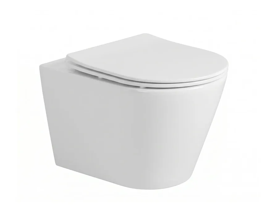 Veridian Rimless Washdown Wall Hung WC with PP Soft Close Seat Cover - White