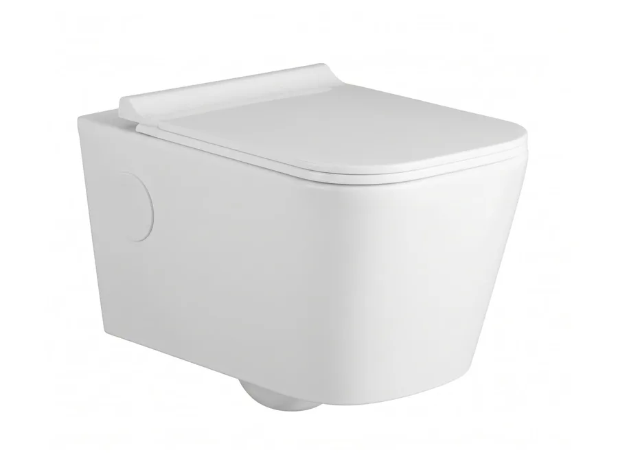 Montana Rimless Wall Hung WC with UF Soft Close Seat Cover (550x360x380 mm) - White