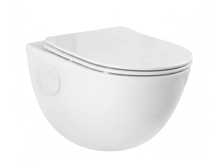 Eternia Rimless Wall Hung WC with Pocket, In-Built Jet & PP Soft Close Seat Cover - White