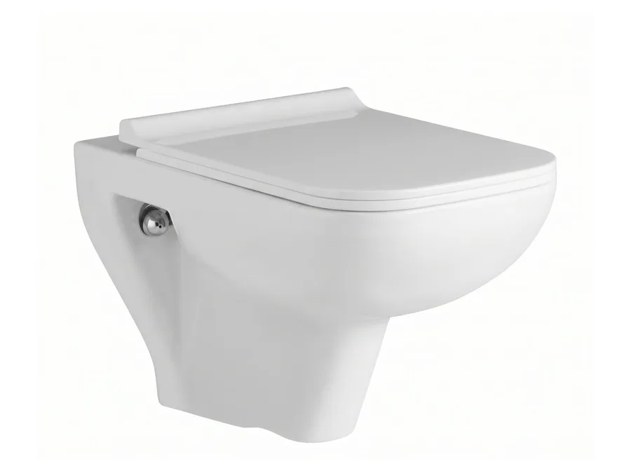 Kristen Rimless Wall Hung WC with PP Soft Close Seat Cover - White