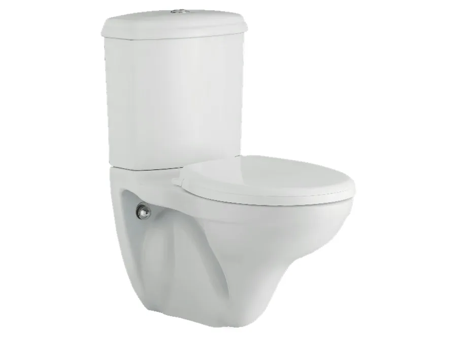 Lucas EWC Extended Wall Hung with PP Seat Cover & Cistern Fitting - White