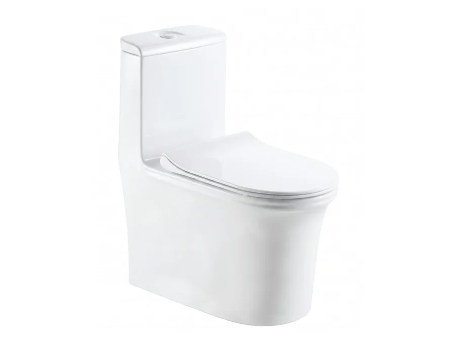 Elegant 4D Rimless One Piece WC with UF Soft Close Seat Cover - White