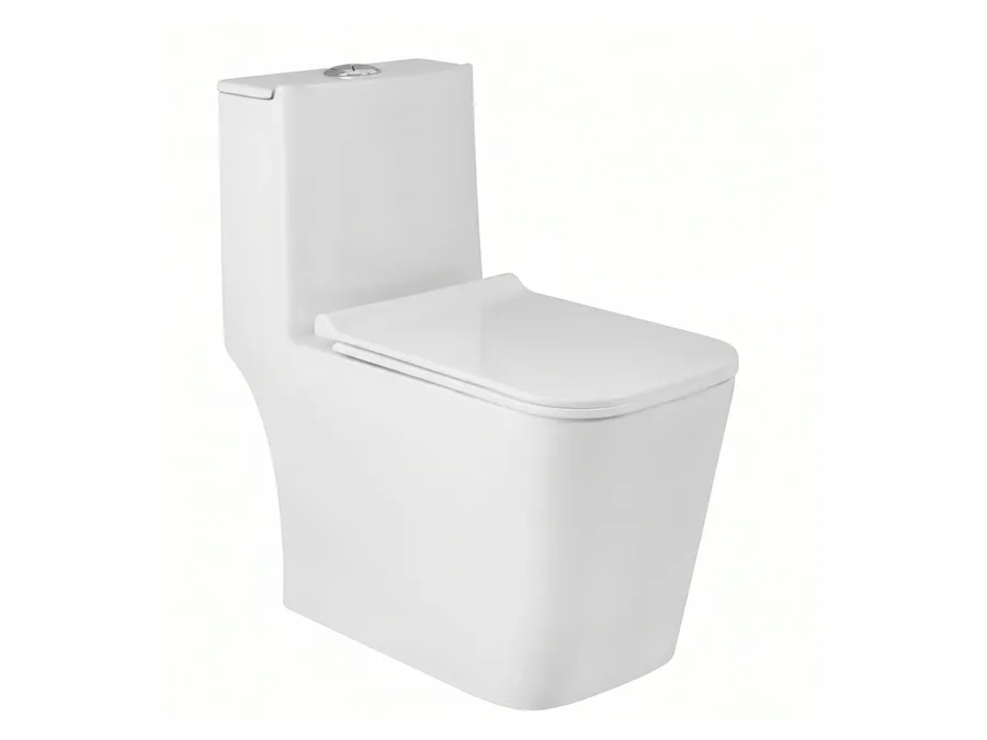 Leora Washdown One Piece WC with PP Soft Close Thin Seat Cover - White