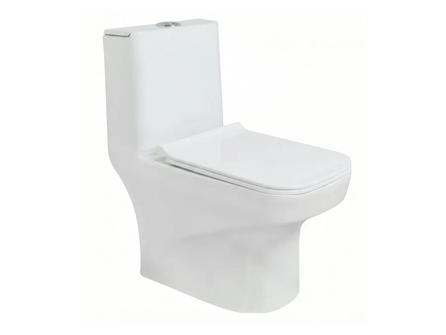 Curvano Siphonic One Piece WC with PP Soft Close Seat Cover - White