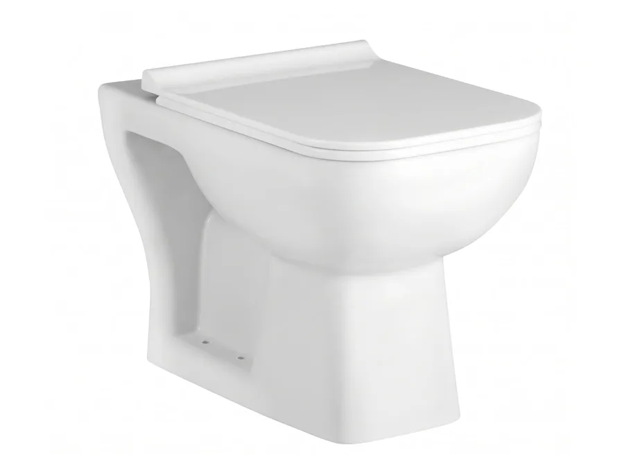 Tara EWC Set with KSPKP038W PP Soft Close Square Seat Cover - White