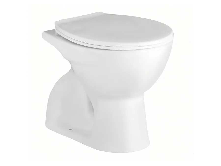 Karoi Concealed EWC Set with KS2100 PP Hard Close Round Seat Cover - White