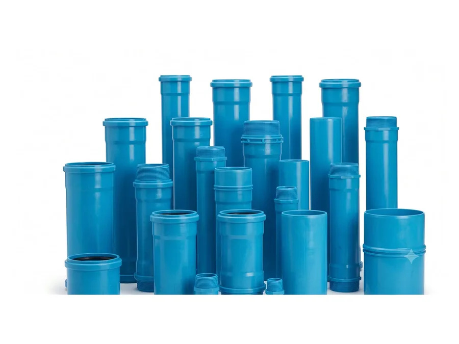 Finolex Blue Selfit Casing Pipe SDR-35 6 Mtr 180mm (7 inch) Borewell Casing