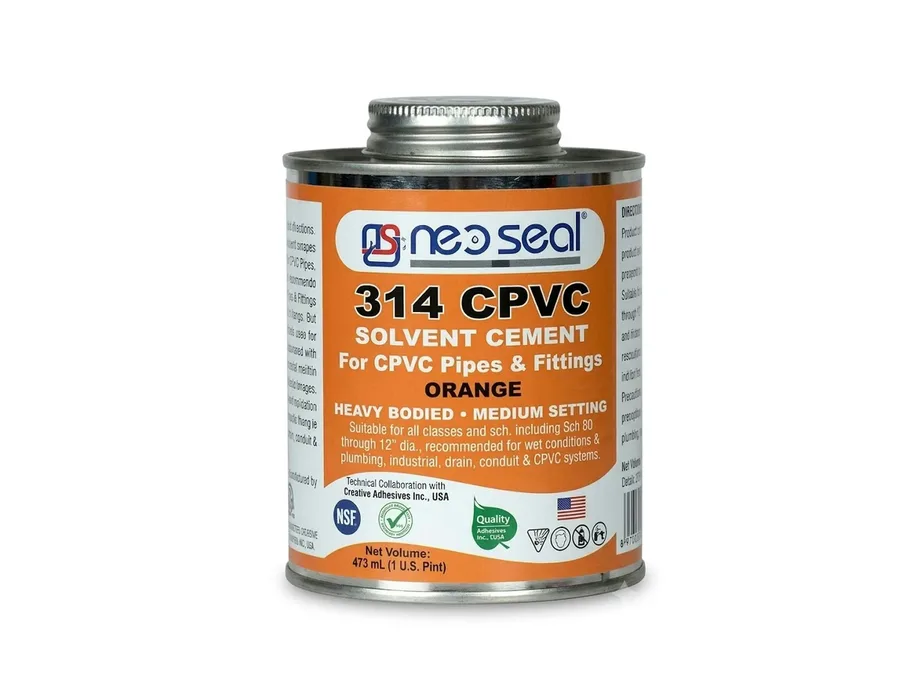 Neoseal 314 CPVC Solvent Cement Heavy Bodied Orange - 946ml (32 oz) Tin Can