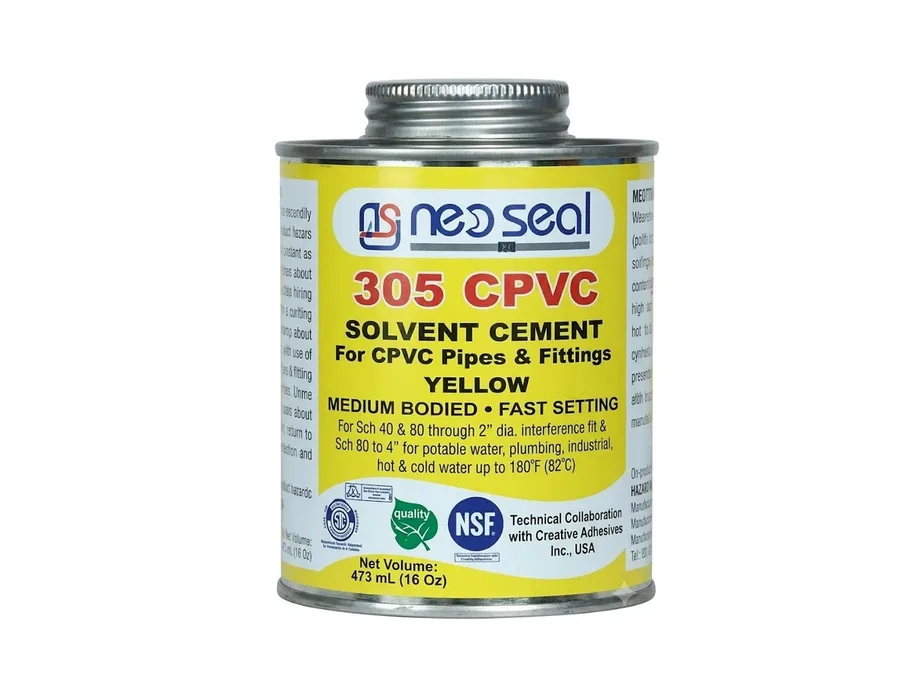 Neoseal 305 CPVC Solvent Cement Medium Bodied Yellow - 59ml Tube