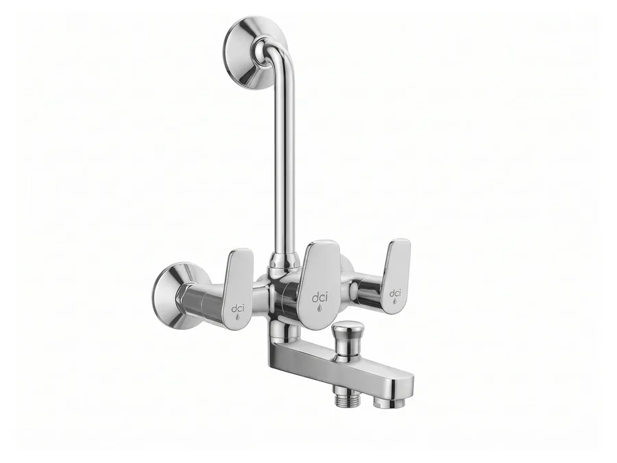 DCI Oria Wall Mixer 3 In 1 with Provision for Both Telephone Shower & Overhead Shower (Wall Mounted) Z840