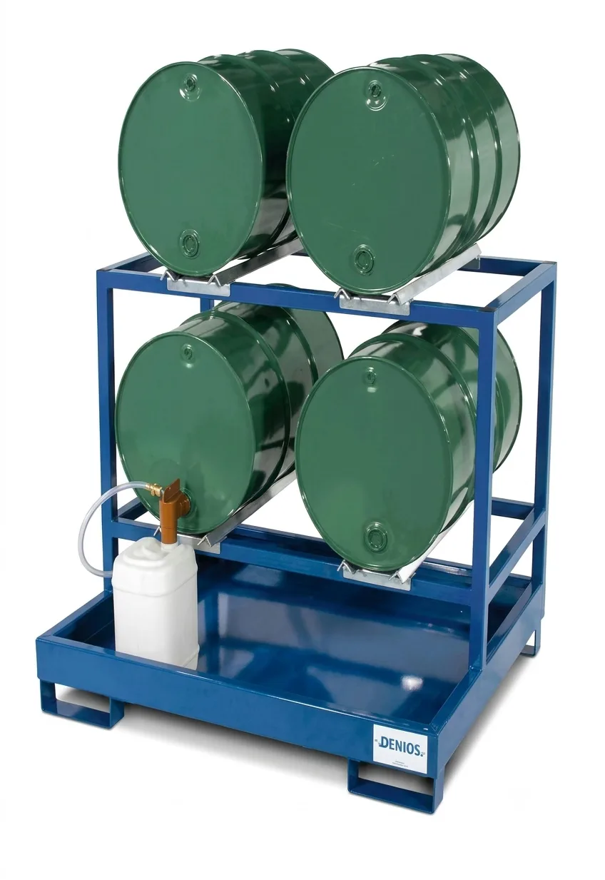 Drum Rack & Stand with Spill Tray – 4 Drum Storage System