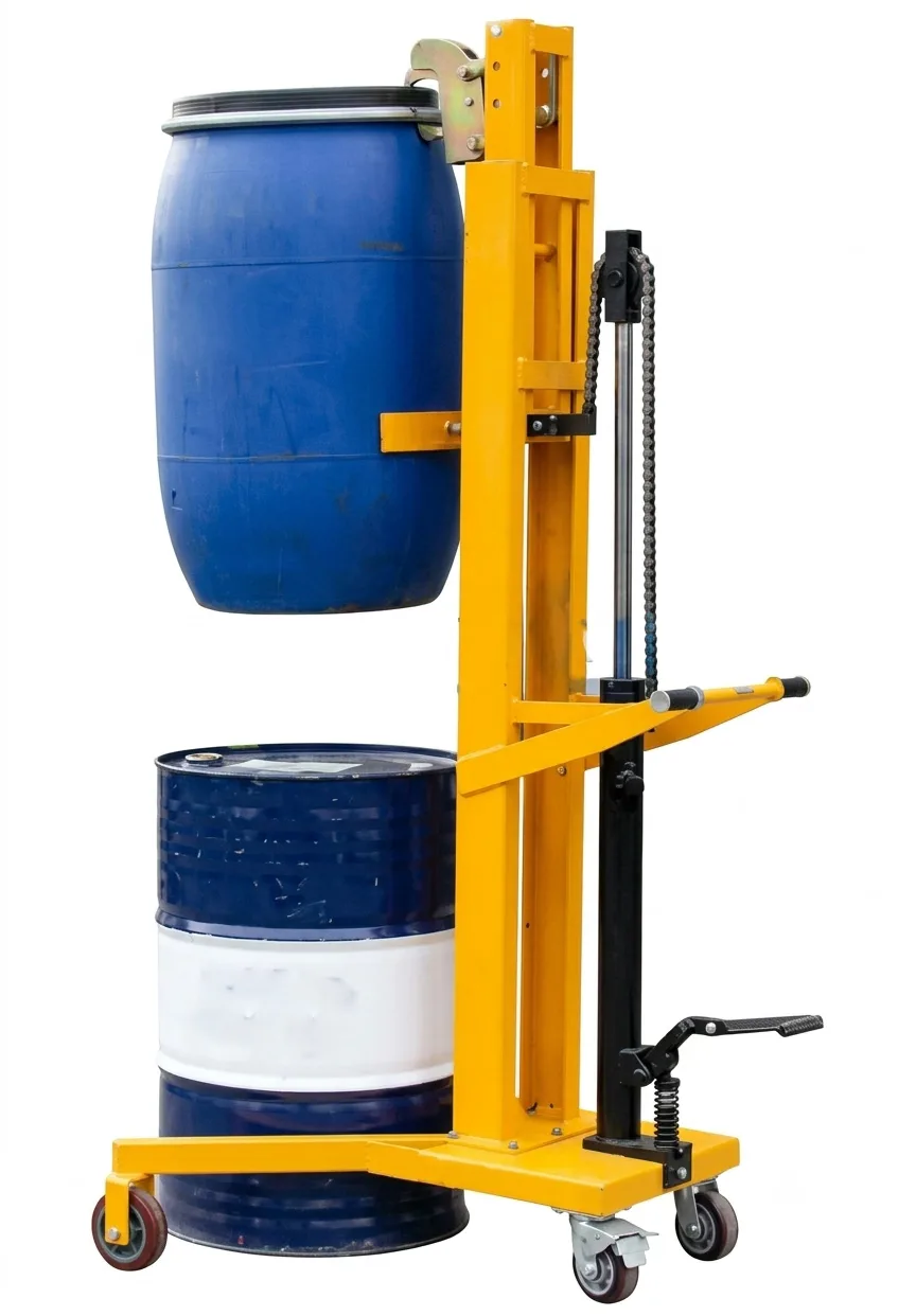 Manual Drum Stacker – Hydraulic Drum Lifting & Stacking Machine
