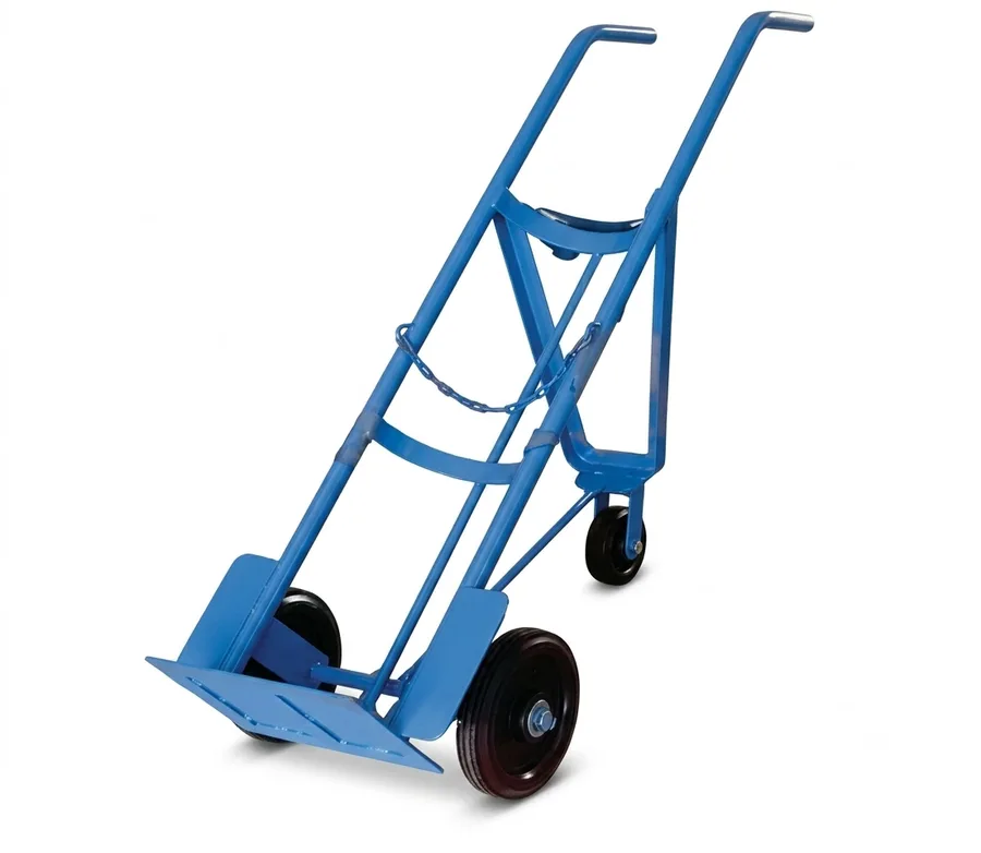 Single Cylinder Trolley – Heavy Duty Gas Cylinder Hand Truck (Blue)
