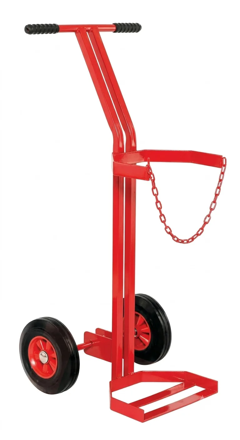 Single Cylinder Trolley – Industrial Cylinder Cart with T-Handle