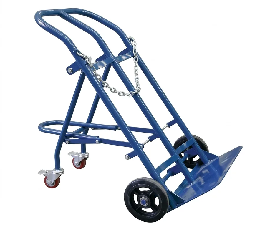 Double Cylinder Trolley with Castor Wheels – Twin Cylinder Cart