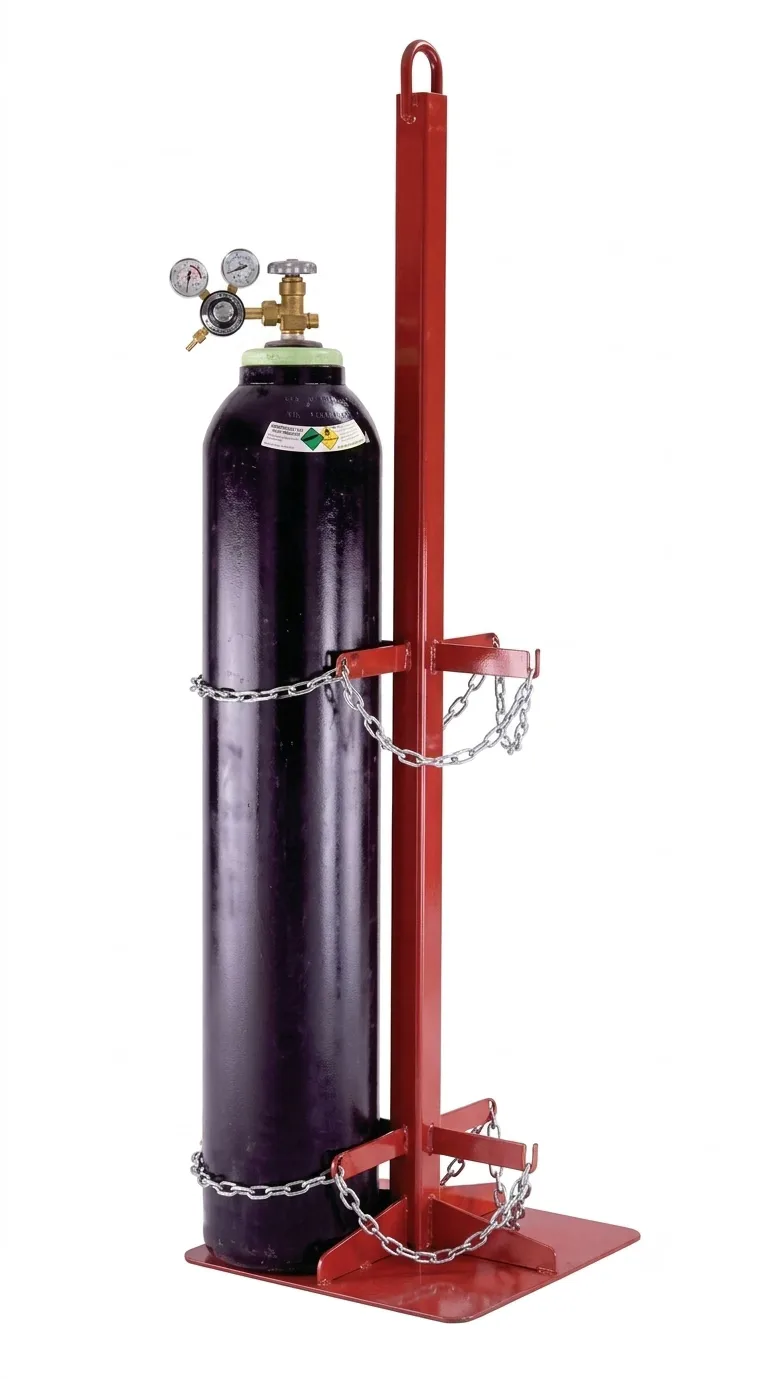 Cylinder Lifter – Vertical Gas Cylinder Lifting Stand with Chain