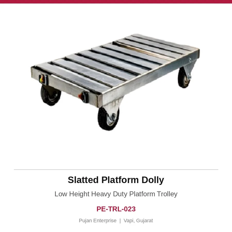Slatted Platform Dolly – Low Height Heavy Duty Platform Trolley