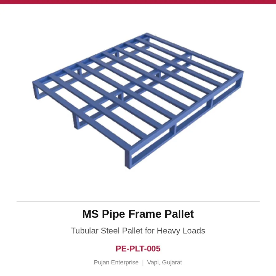 MS Pipe Frame Pallet – Tubular Steel Pallet for Heavy Loads