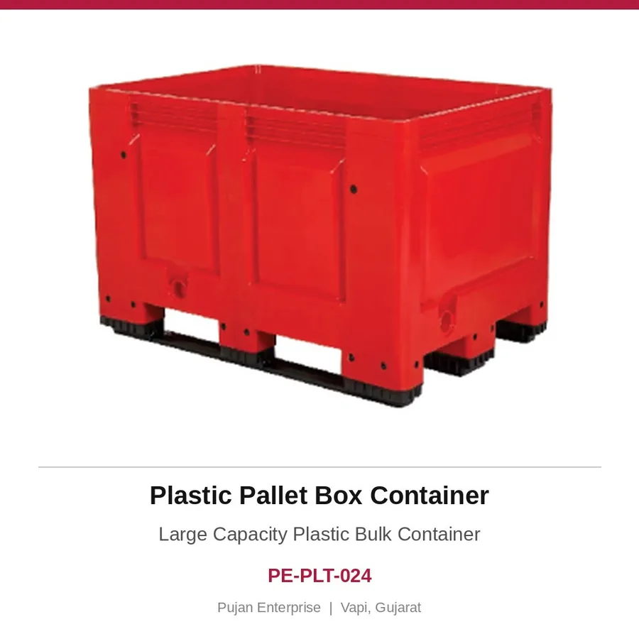 Plastic Pallet Box Container – Large Capacity Plastic Bulk Container