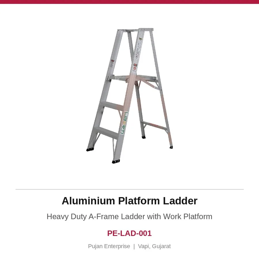 Aluminium Platform Ladder – Heavy Duty A-Frame Ladder with Work Platform