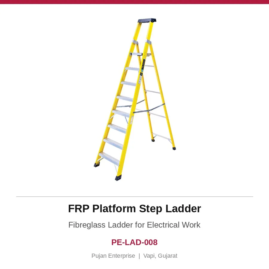 FRP Platform Step Ladder – Fibreglass Ladder for Electrical Work