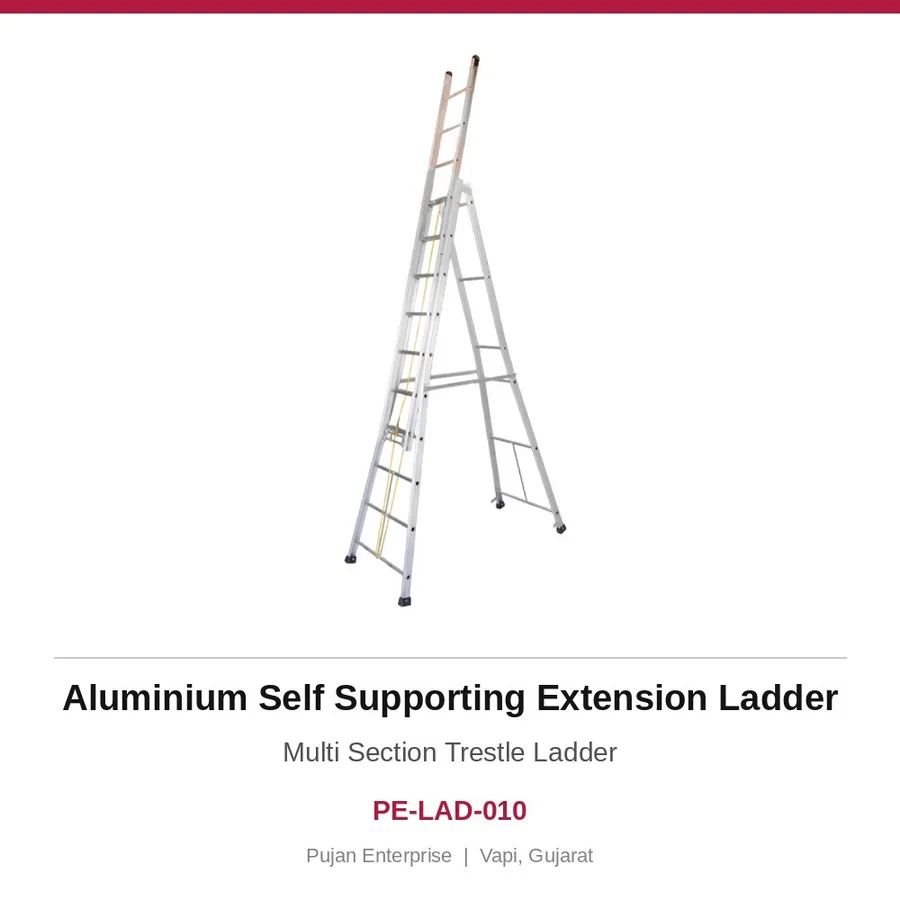 Aluminium Self Supporting Extension Ladder – Multi Section Trestle Ladder