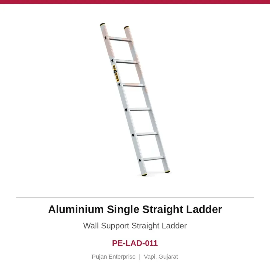 Aluminium Single Straight Ladder – Wall Support Straight Ladder