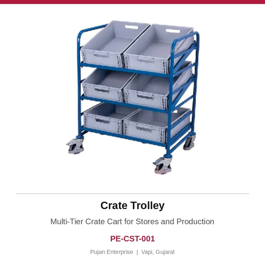 Crate Trolley – Multi-Tier Crate Cart for Stores and Production