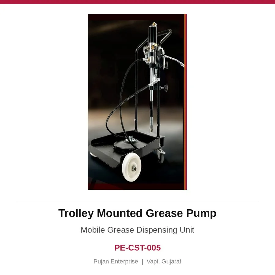 Trolley Mounted Grease Pump – Mobile Grease Dispensing Unit