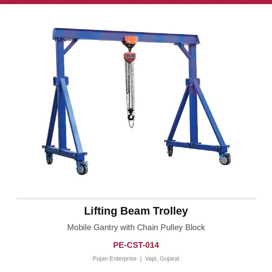 Lifting Beam Trolley – Mobile Gantry with Chain Pulley Block